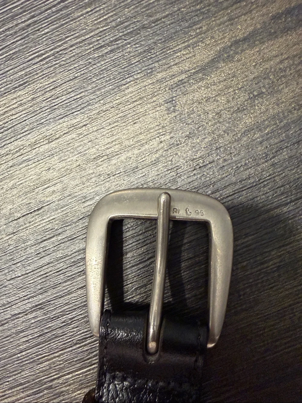 Polo Ralph Lauren Black Pebbled Leather Men's Belt Sz 36